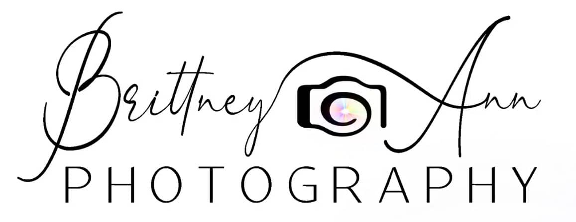 Britney Ann Photography logo with camera icon.